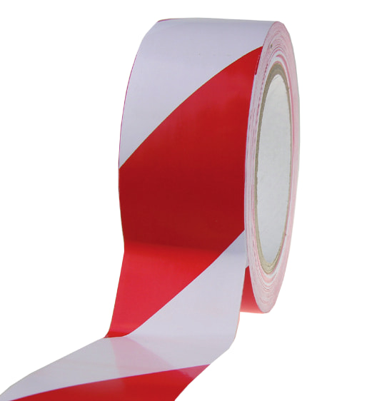 vloermarkeringstape PVC rood/wit