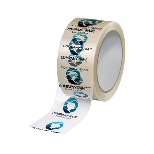 Bedrukte tape met de under surface methode.